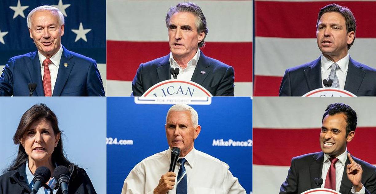 El Partido Republicano celebra este miércoles su primer debate para las elecciones de 2024 sin Donald Trump, el claro favorito pese a verse abrumado por las causas penales. Estos son los precandidatos presidenciales que buscarán brillar ante la ausencia del magnate para subir en los sondeos.