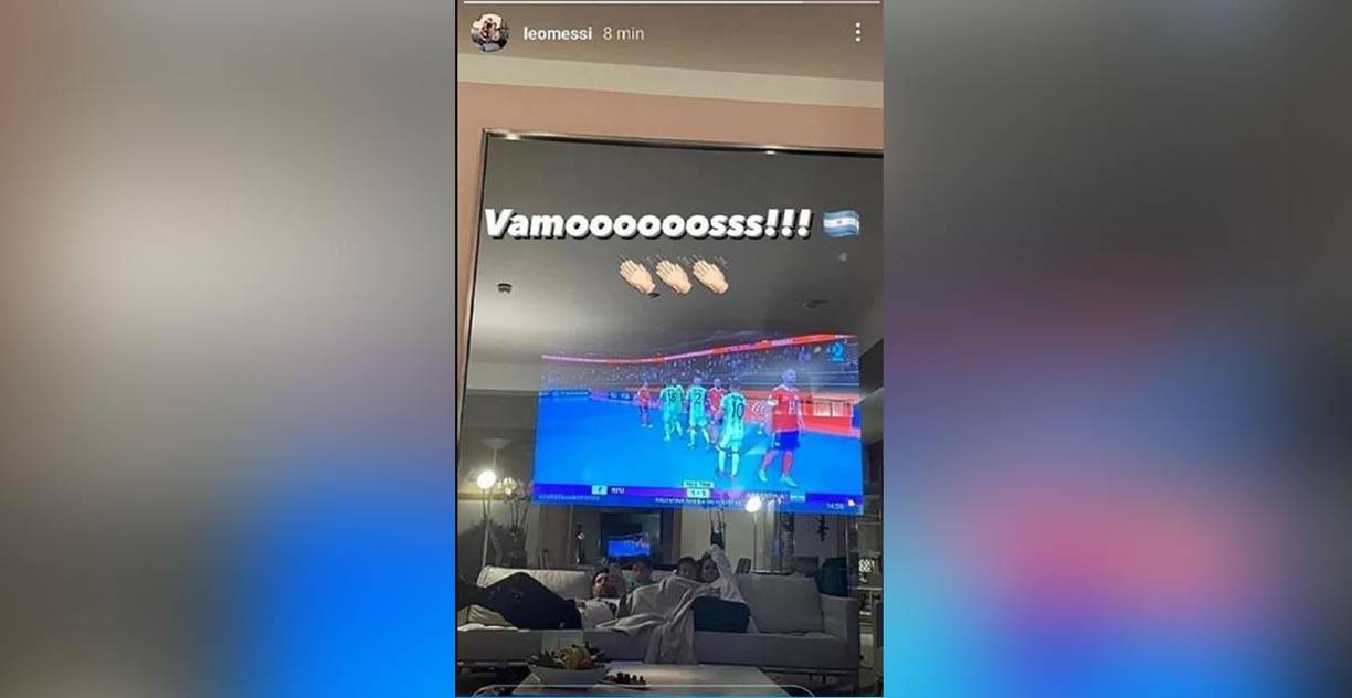 Así es la televisión-espejo que tiene Messi en París.