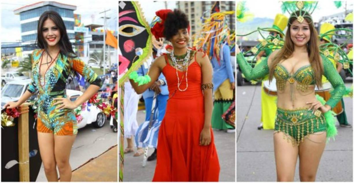 Las bellas hondureñas que participaron en la actividad fueron aclamadas por los asistentes. FOTOS: Andro Rodríguez.