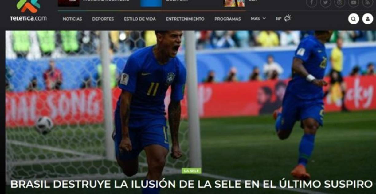 Portal de Teletica de Costa Rica.