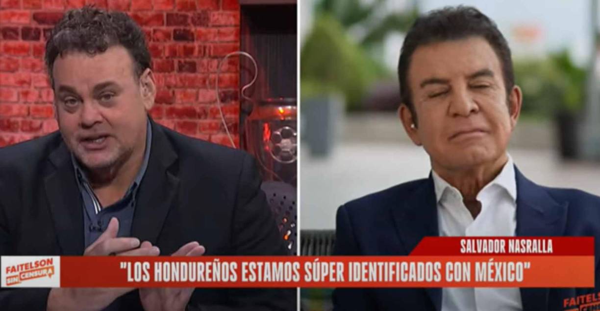 ”En Honduras estamos súper identificados con México”, comenzó diciendo Salvador Nasralla ante la consulta de Faitelson sobre el hecho de que los hondureños no consideran grato a los mexicanos. 