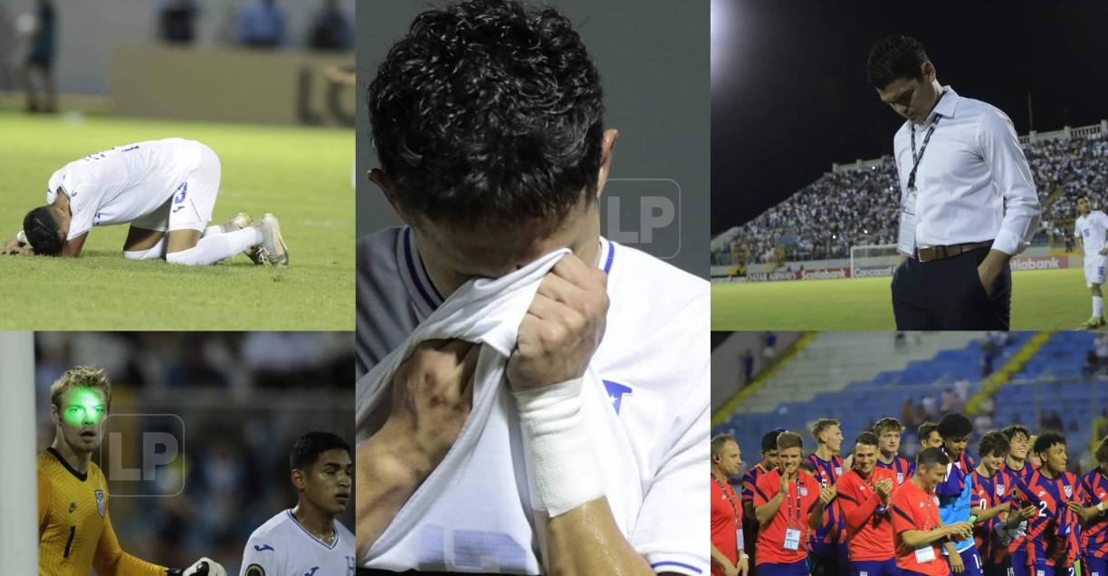 Mira las imágenes que dejó la derrota de 3-0 que sufrió Honduras a manos de Estados Unidos por la semifinal del Premundial Sub-20 de Concacaf. La Bicolor no pudo clasificar a los Juegos Olímpicos y los muchachos lucieron destrozados tras el final del encuentro.