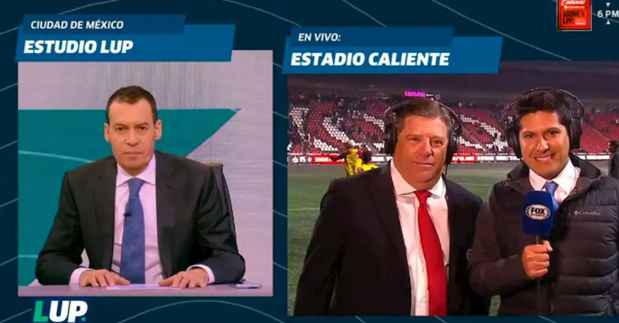 ¡Lindo detalle! Las cámaras de Fox Sports se enlazaron desde Tijuana hasta el estudio donde Xolos derrotó a Pachuca (2-0) y el entrenador Miguel ‘Piojo’ Herrera se mostró muy feliz por el regreso de Marín.