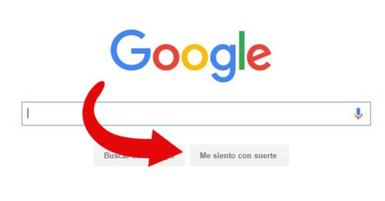 ¿Alguna vez te has preguntado qué hace el botón 'Me siento con suerte'? Pues eso es lo divertido, ¡Nunca se sabe!. Al pulsarlo sin escribir nada en la ventana de búsqueda te lleva a una búsqueda escogida por completo al azar y puede ser cualquier cosa. ¿Te sientes con suerte?