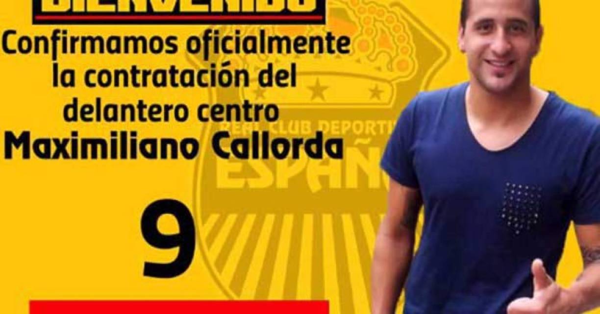 El Real España fichó al delantero uruguayo Maxi Callorda .
