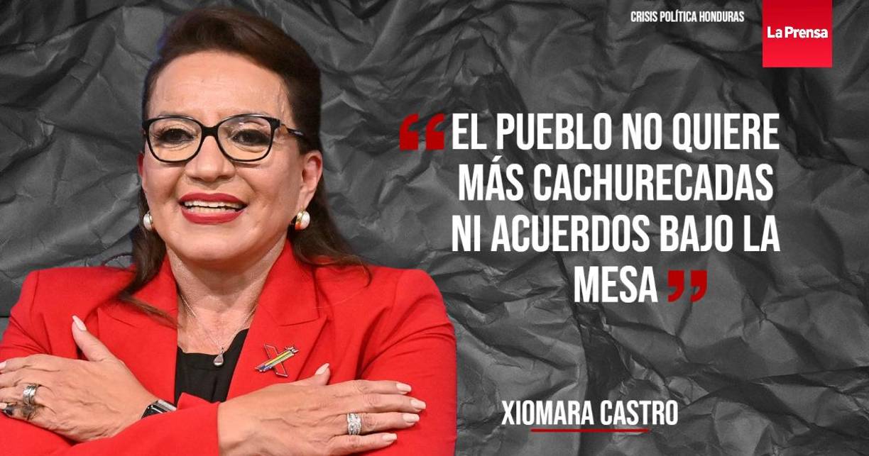 Castro acuerpó una vigilia de adeptos del Partido Libre en los bajos del Congreso Nacional. 