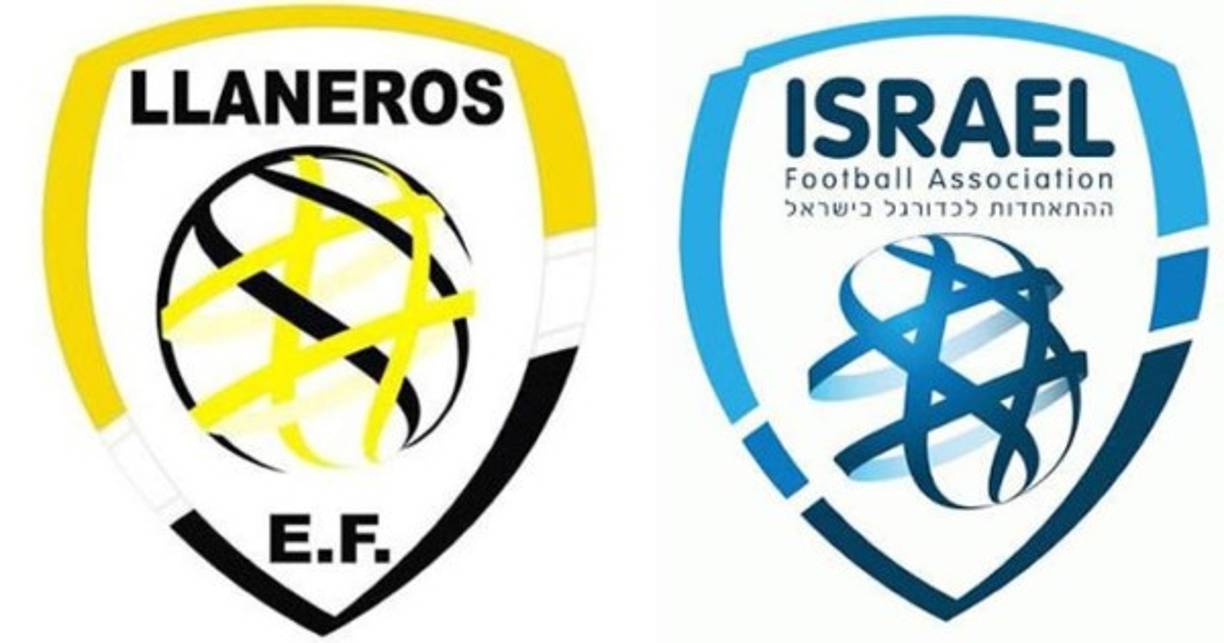 El cuadro venezolano Llaneros de Guarané tiene un logo parecido al de la Federación Israelita de Fútbol.