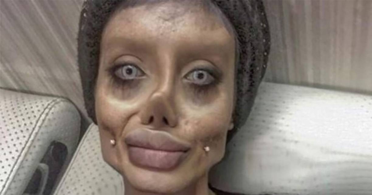 La 'Angelina Jolie zombi' reapareció en un adelanto de una entrevista televisiva en la que mostró su verdadero rostro después de ser liberada de prisión.