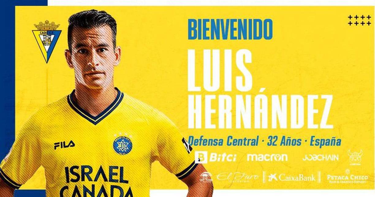 El defensor uruguayo Luis Hernández es nuevo jugador del Cádiz, club que tiene en sus filas al hondureño Antony Lozano. El zaguero llega libre del Maccabi Tel Aviv y firma hasta 2023.