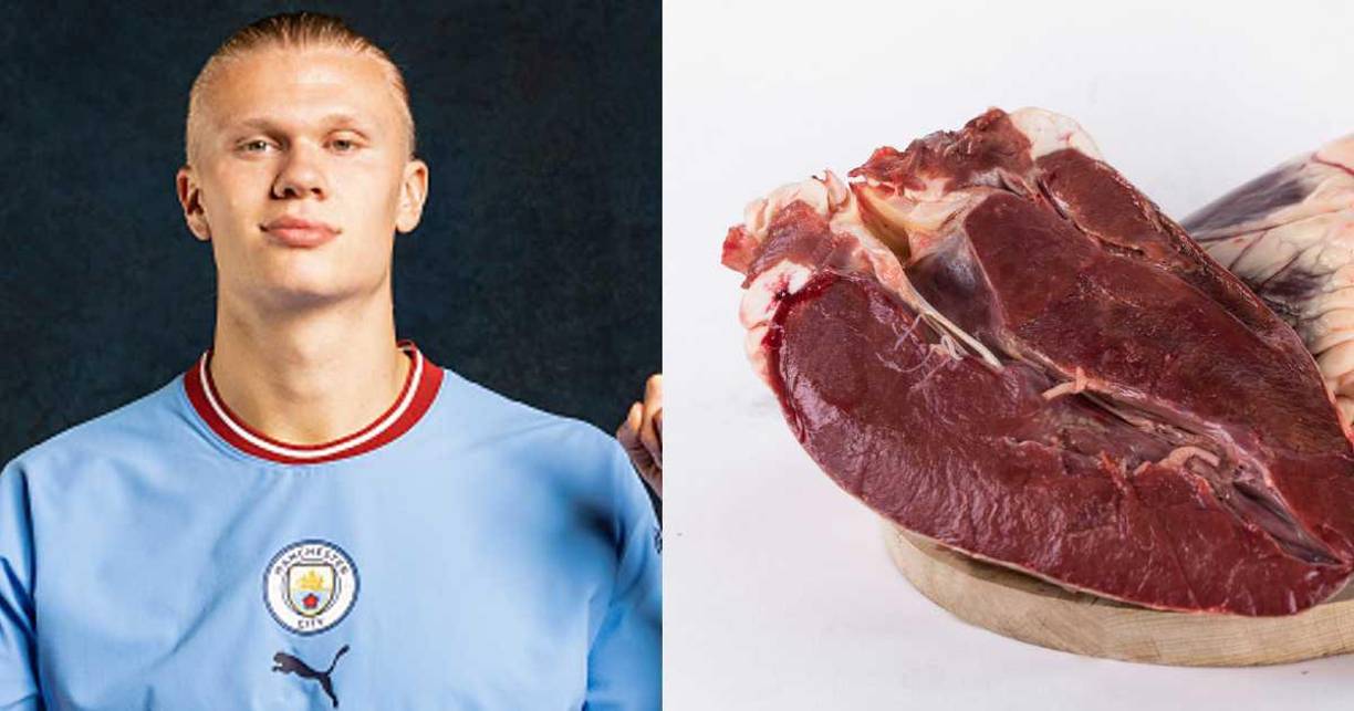 Haaland comenta que come<b> vísceras y corazones de vaca</b>. 
