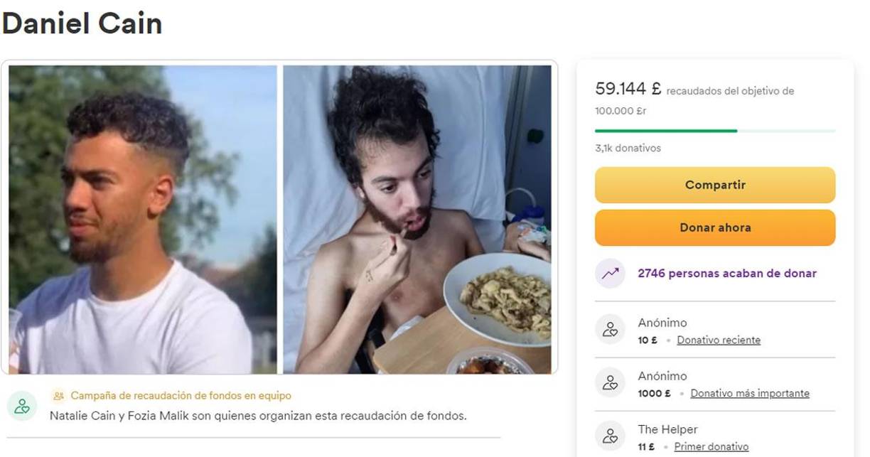 Por tal motivo, su hermana Natalie inició una recaudación de fondos a través de la página GofoundMe en la que explicó lo que sucedió y por qué necesitan el dinero: “Solo las primeras seis sesiones fueron financiadas por el NHS (Servicio Nacional de Salud), las ha completado y ahora los entrenadores están compilando un programa integral de rehabilitación”.