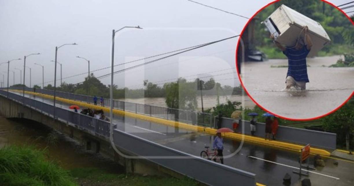 "Lugares inundados, familias damnificadas y diversos daños, lo que está dejando el paso de Eta en Honduras."