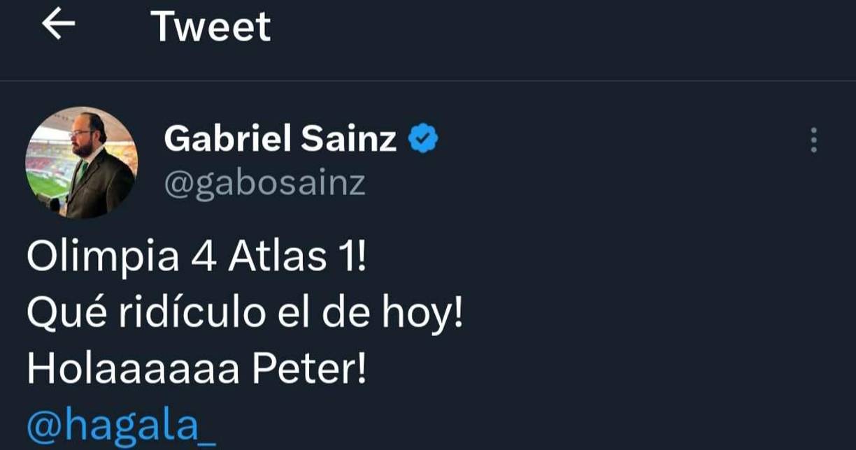Gabriel Sainz: “Qué ridículo el de hoy.”