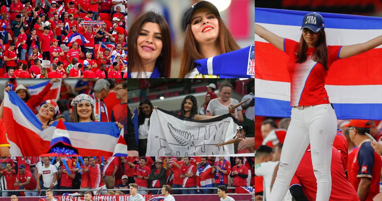 Mira las fotos del espectacular ambiente en Qatar con el Costa Rica vs Nueva Zelanda.
