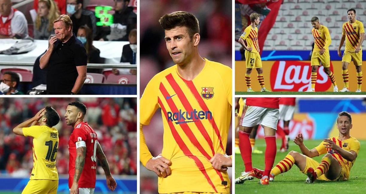 En imágenes la dolorosa derrota por goleada que sufrió el Barcelona (3-0) contra el Benfica en la segunda jornada de la Champions League 2021-2022.