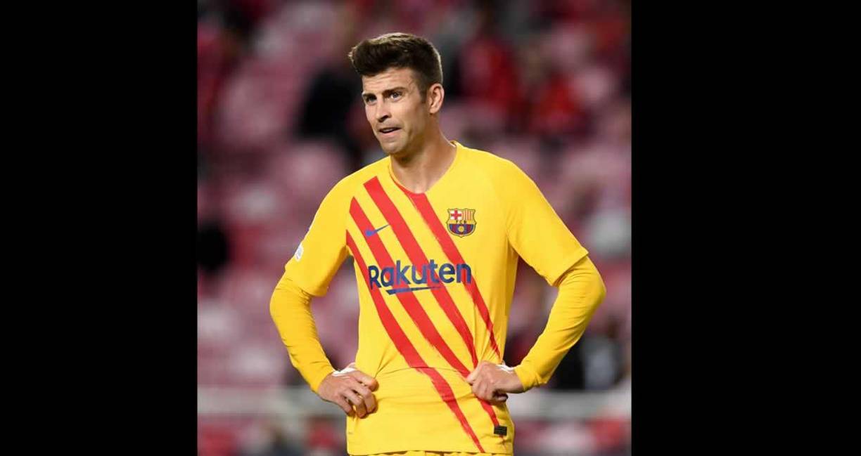 La carita que se le quedó a Gerard Piqué tras el primer gol del Benfica.
