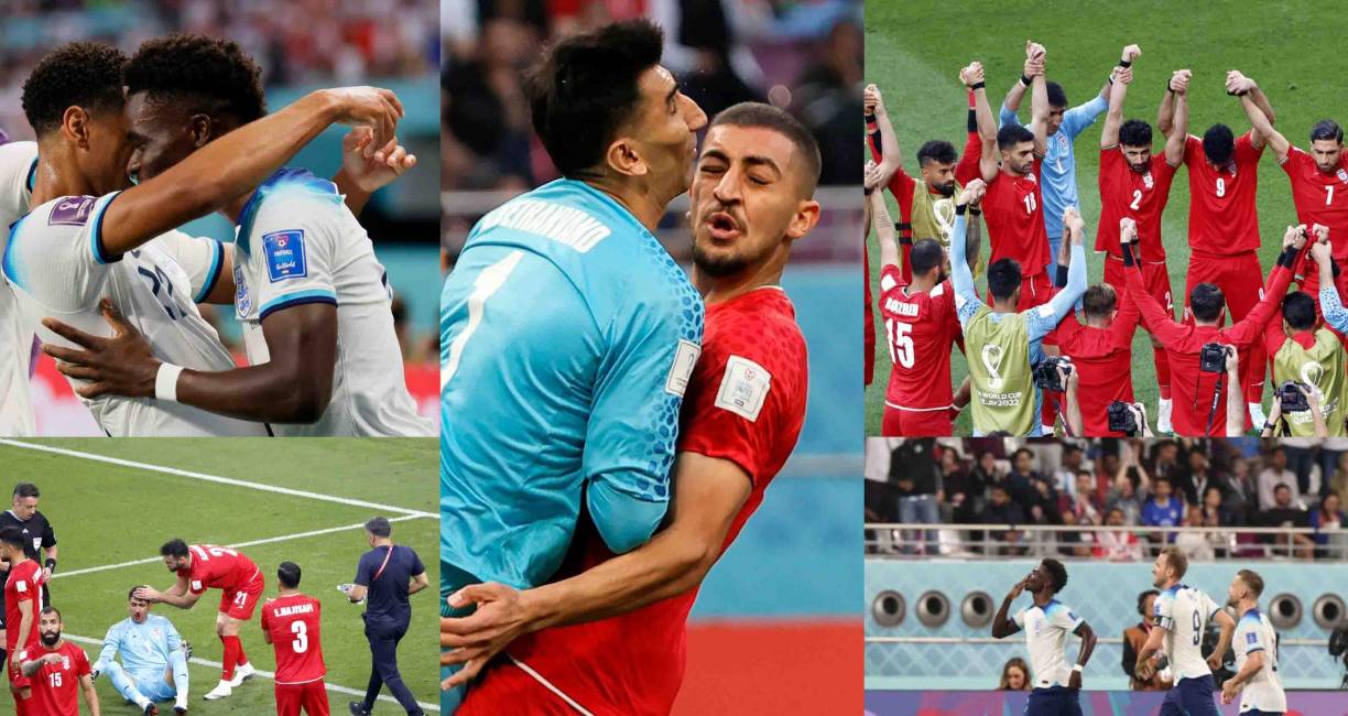 Mira las imágenes más curiosas que dejó la paliza de 6-2 que le propinó Inglaterra a Irán. En el partido hubo de todo.