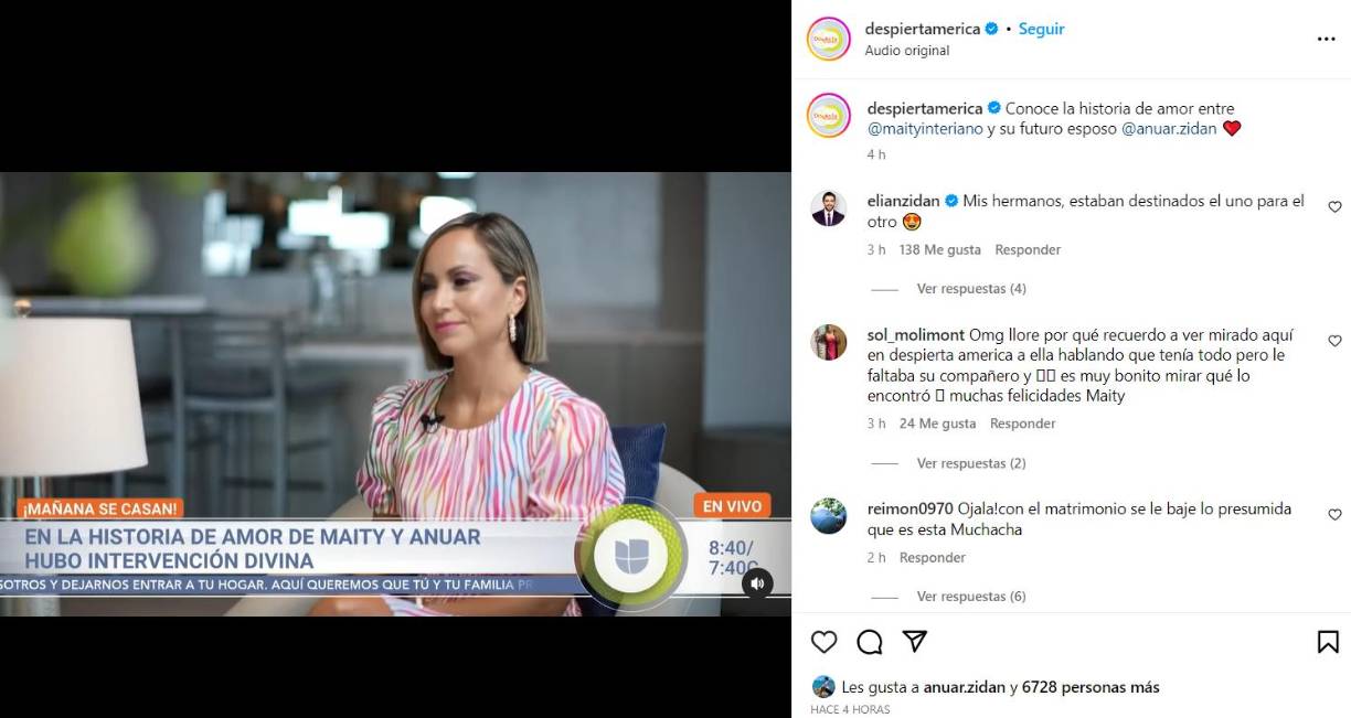 De hecho fue Satcha Pretto quien junto a Anuar Zidan y otros amigos organizaron la pedida de mano de Maity, algo que fue una hermosa sorpresa para la periodista hondureña. 