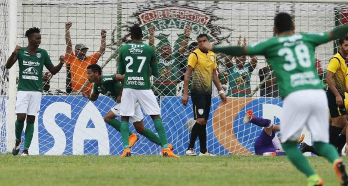 El delantero cubano Yaudel Lahera anotó el tercer gol del Marathón.