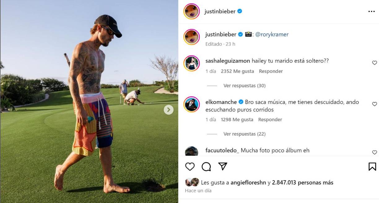 Otros cuestionan si el artista canadiense se ha separado de Hailey. ¿Hailey, tu marido está soltero?, comentó una usuaria de Instagram.