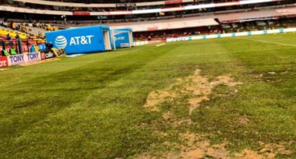 La misma empresa que se encargó de los trabajos del estadio Azteca, podría realizar lo mismo en el estadio Nacional de Tegucigalpa ya que se estudia que se le instale grama híbrida al recinto deportivo de la capital de Honduras. FOTO @ale_orvananos.