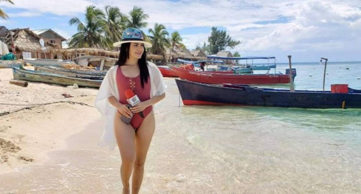 Dariana Reyes, presentadora de Teleceiba Internacional, es otra de las catrachas que roba suspiros en este verano.