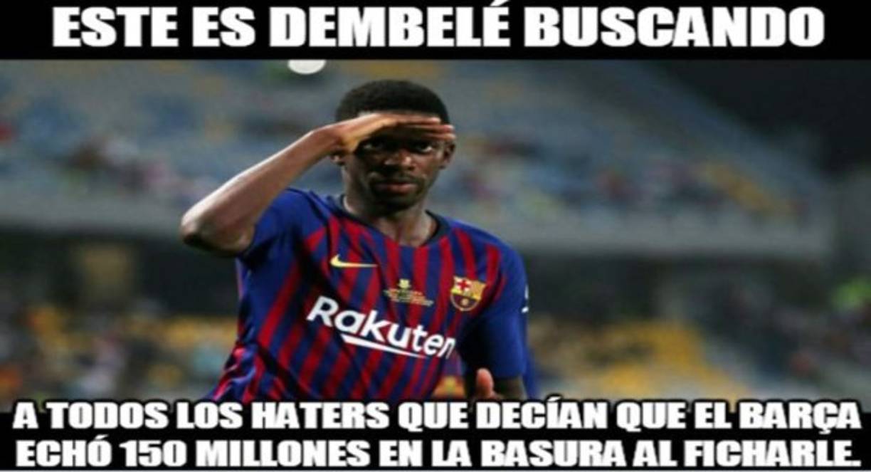 El francés Dembélé anotó un gol y sigue callando bocas.