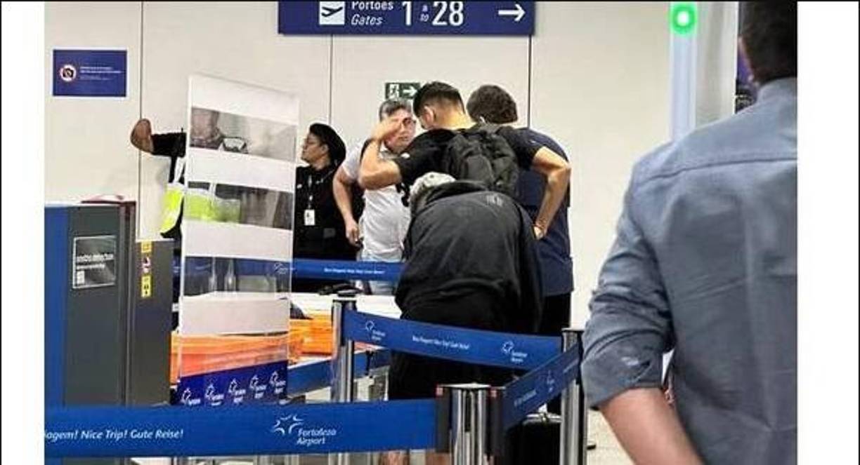 Los jugadores fueron captados regresando a Brasil.