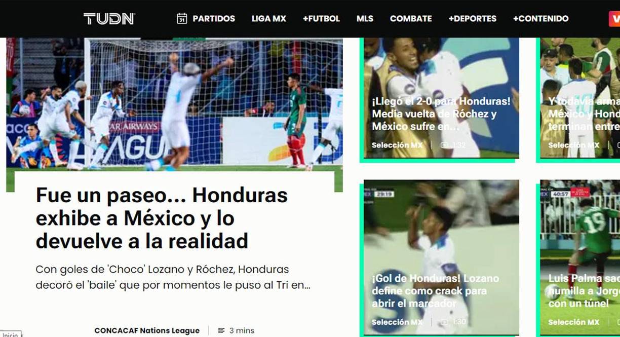 TUDN: “Fue un paseo. Honduras exhibe a México y lo devuelve a la realidad.”