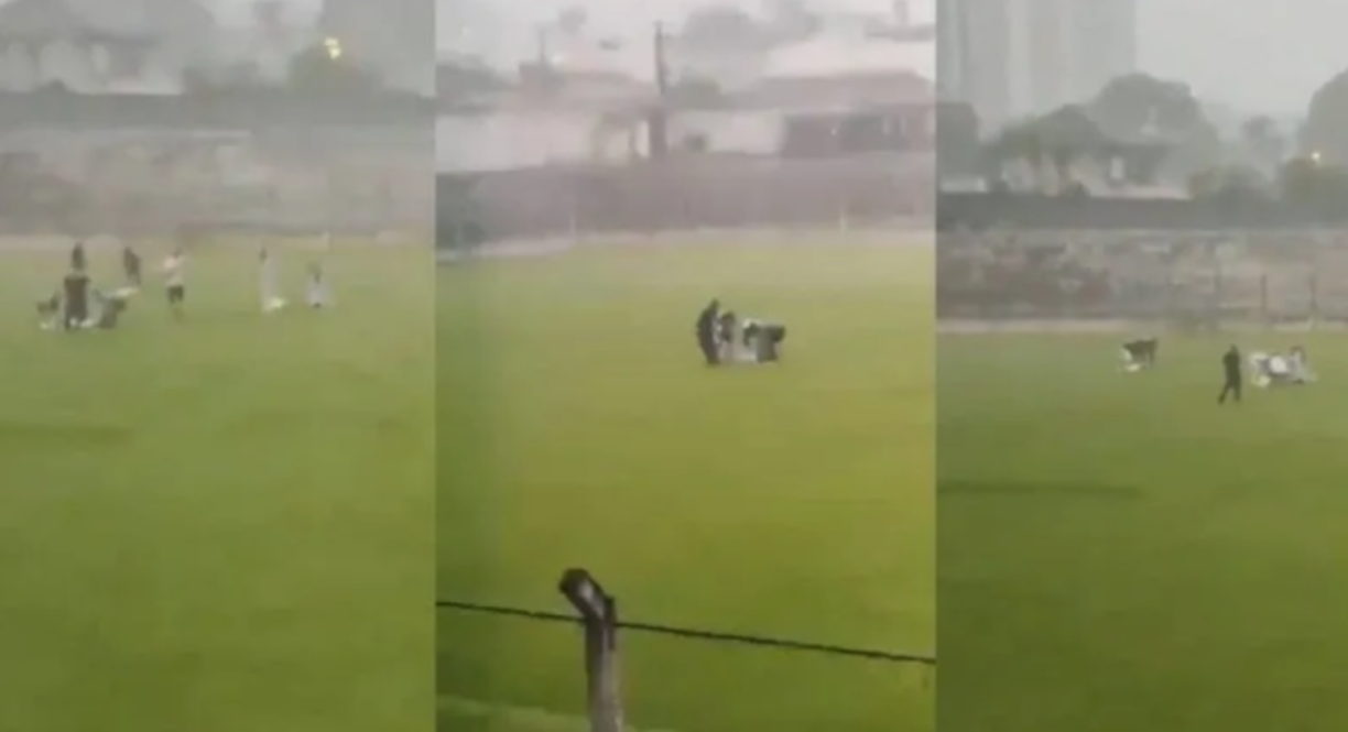 Los hechos se dieron en Brasil durante un partido de fútbol producto de una tormenta eléctrica.