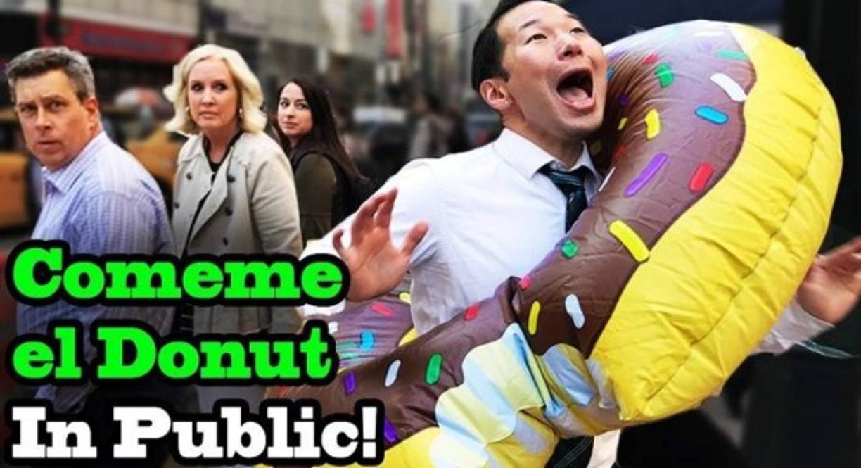 'Cómeme el donut' llegó a Estados Unidos por el youtuber QPARK. Su video paradia ha disparado la popularidad de los españoles.