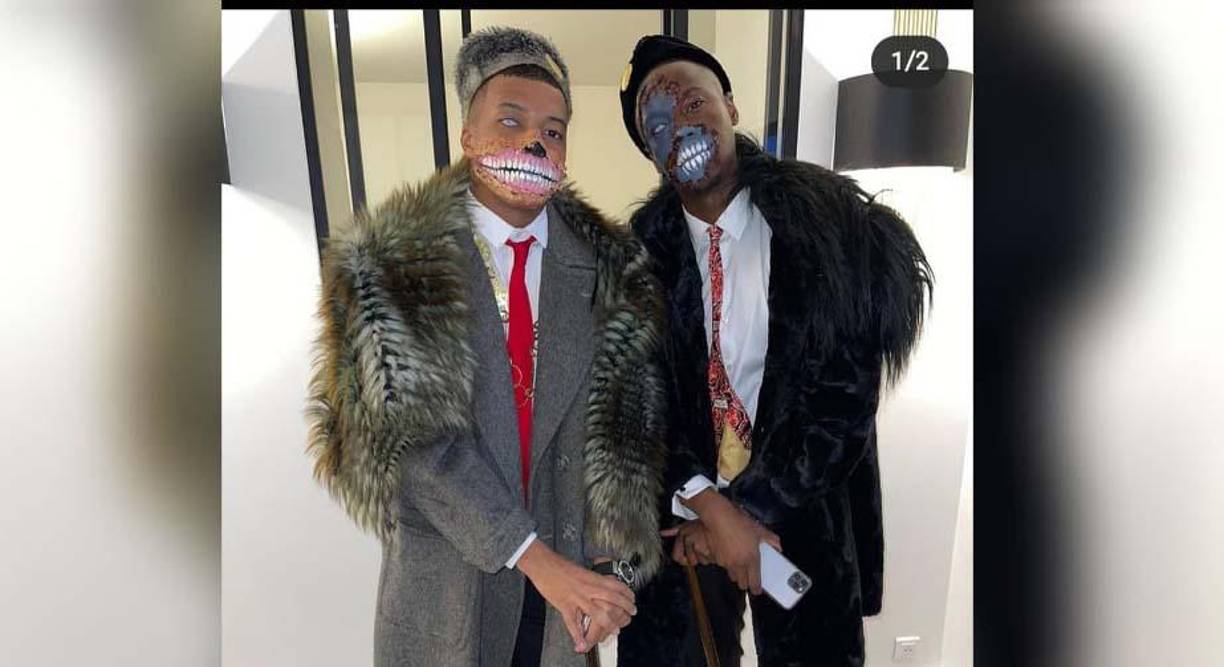 Mbappé: El delantero del PSG aprovechó para vestirse de Eddie Murphy en la cinta Un Príncipe en Nueva York.