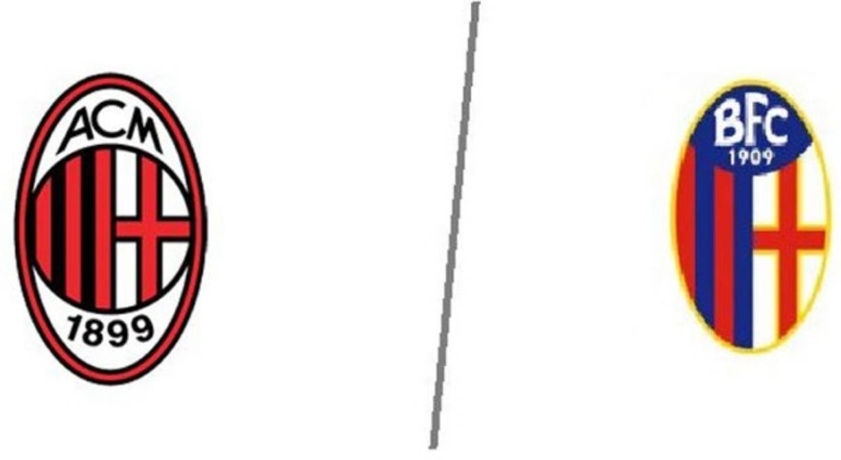 El Milan vs el Bolonia, ambos juegan en la Serie A de Italia.