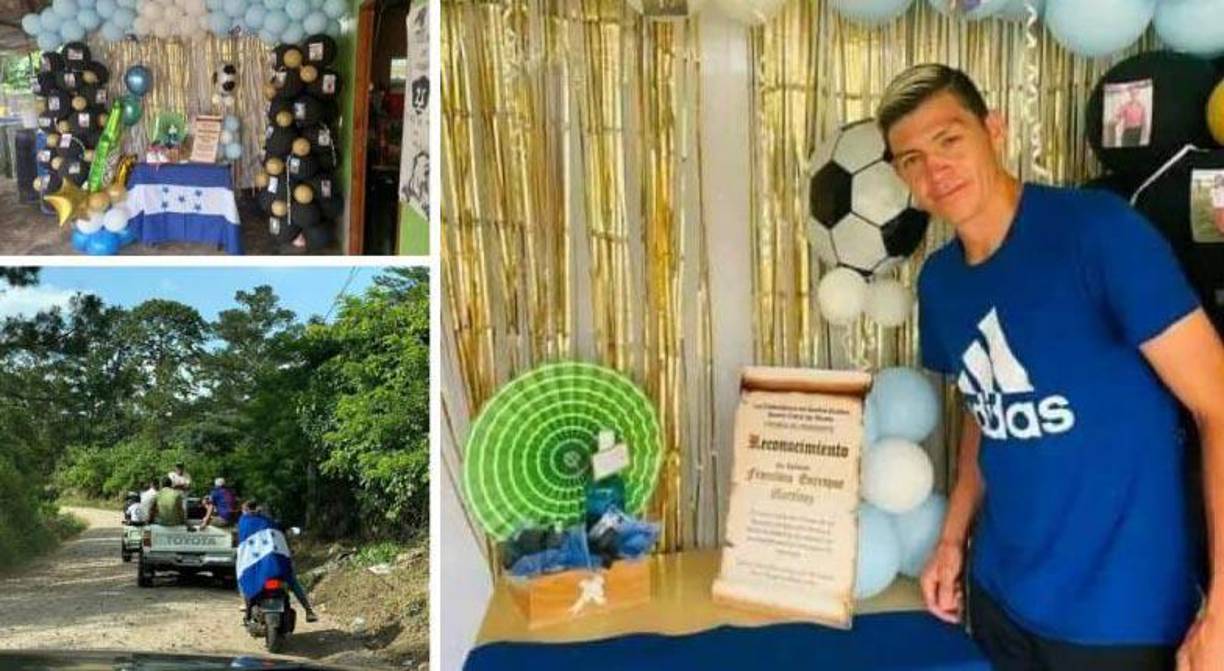 Francisco Martínez llegó a Santa Cruz de Yojoa, después de finalizar el microciclo de la Selección Nacional de Honduras. El futbolista tuvo un lindo recibimiento.
