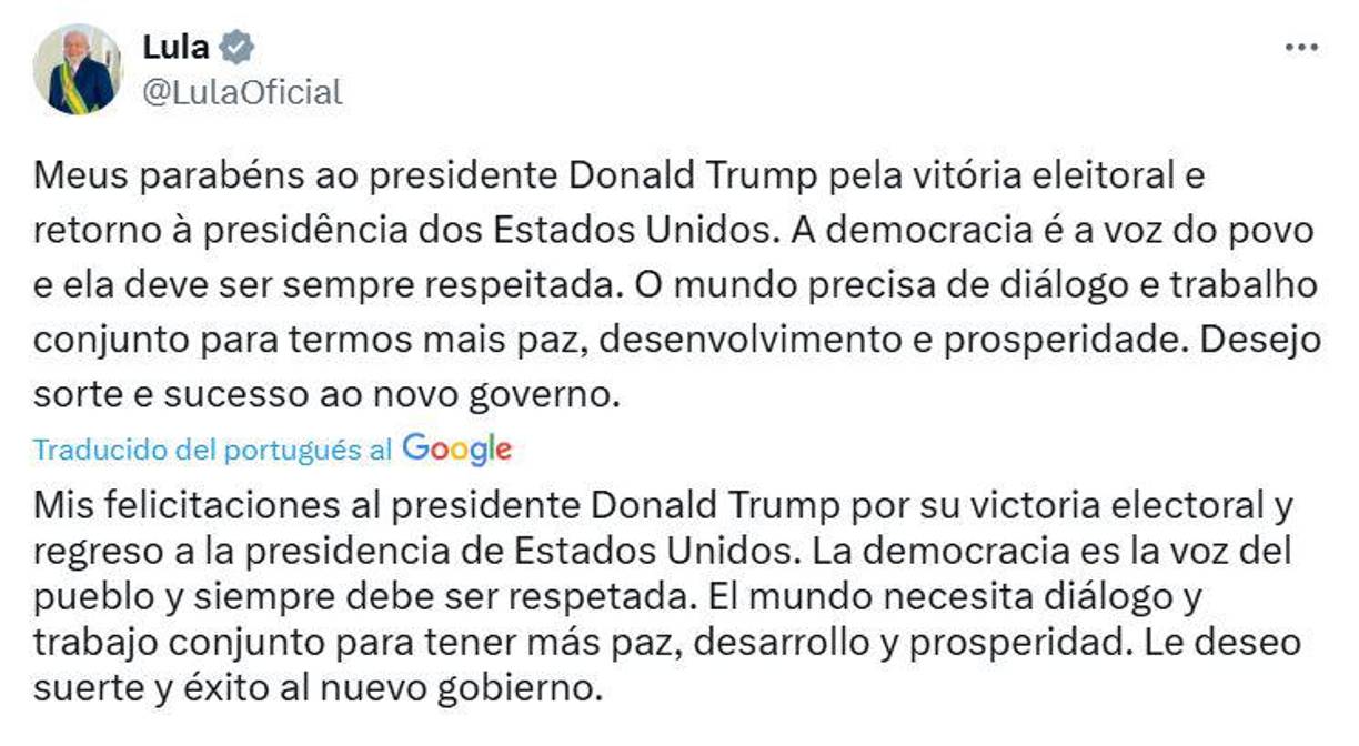 Lula Da Silva, presidente de Brasil. 