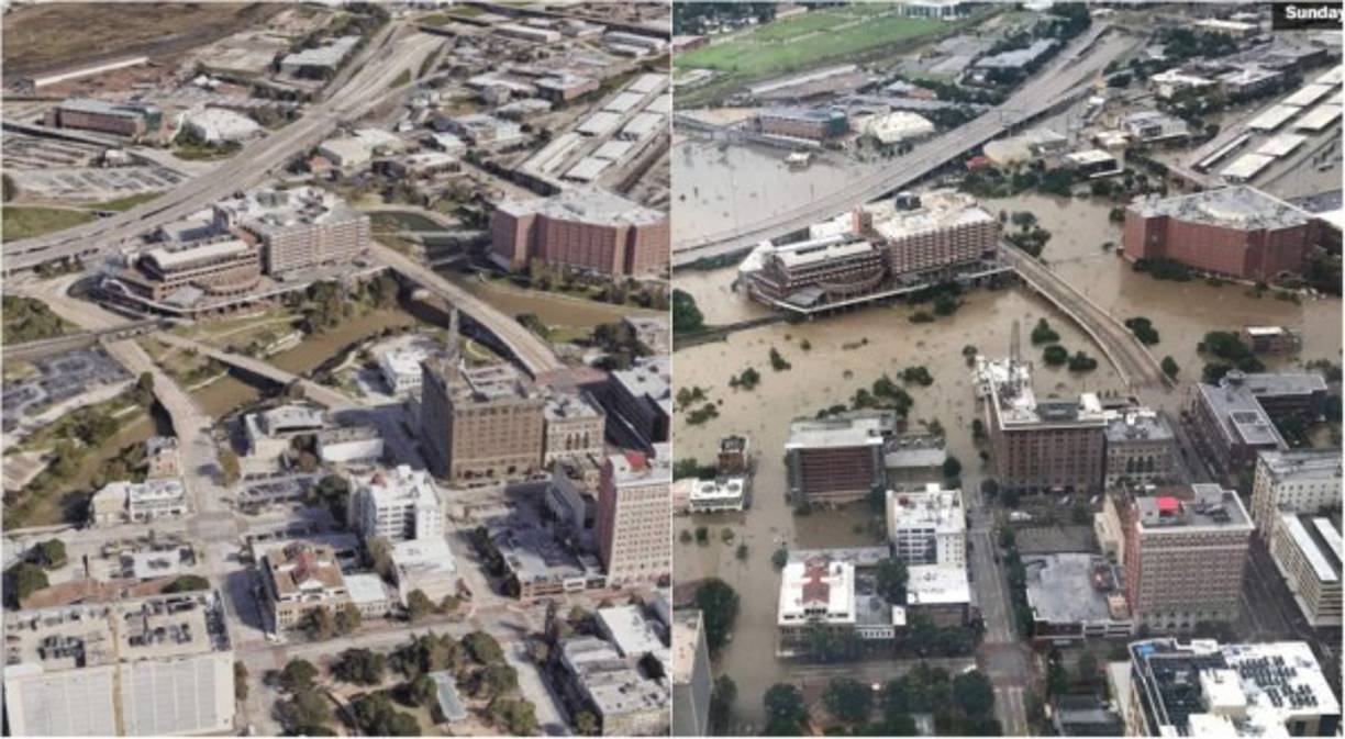 Se espera que Harvey deje hasta el jueves nuevas lluvias que podrían alcanzar las 10 y 20 pulgadas (entre 25 y 50 centímetros) en el suroeste de Luisiana y el norte de Texas.