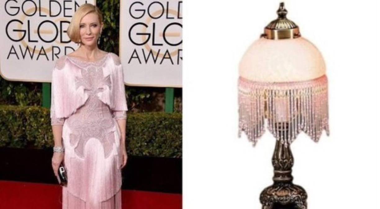 Cate Blanchett con su vestido inspirado en una lámpara.