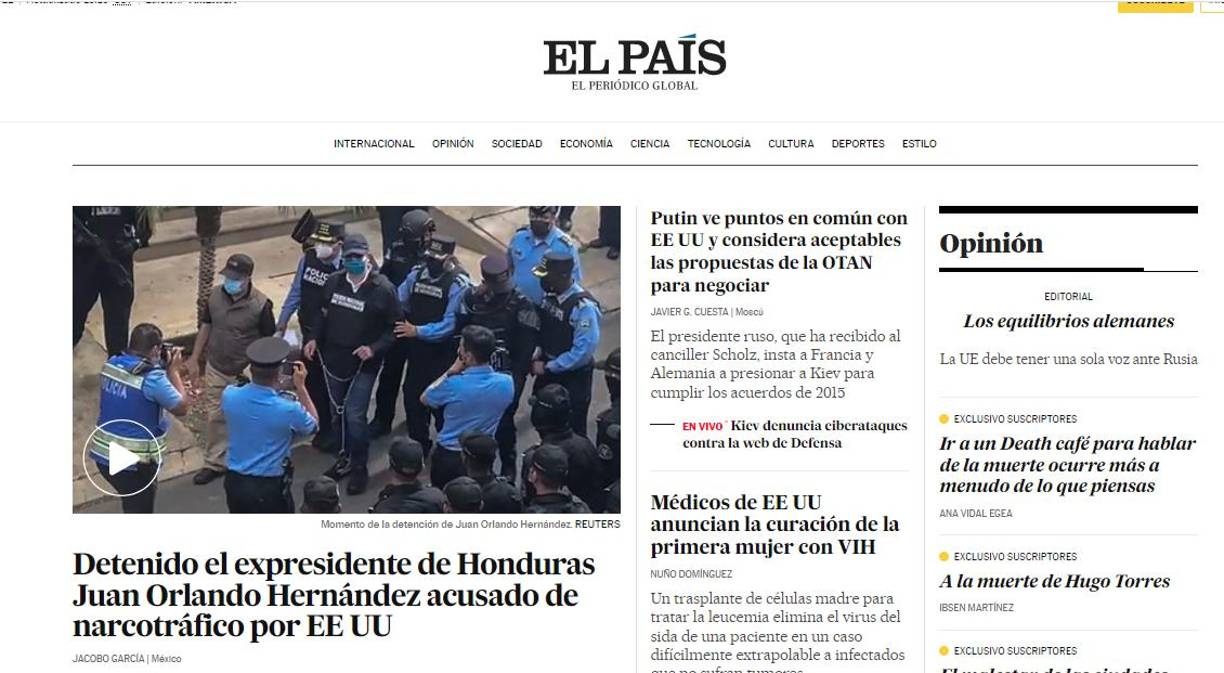 Así destacan en el mundo la captura de Juan Orlando Hernández