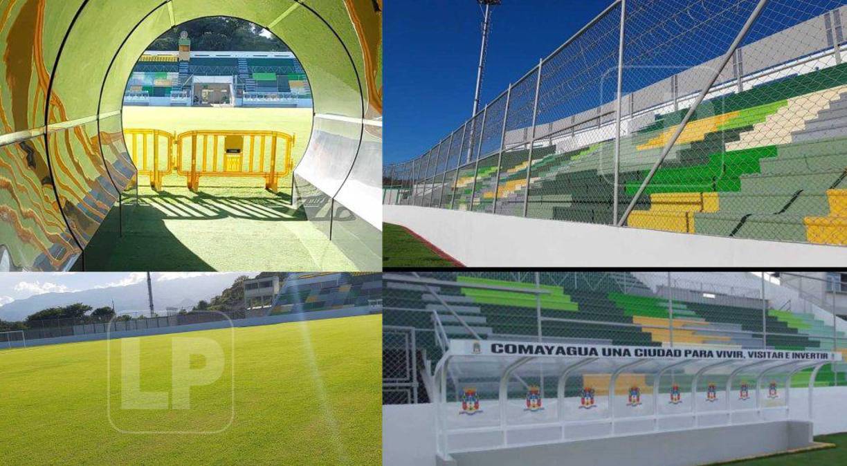 El estadio Carlos Miranda de Comayagua fue remodelado y hoy se reporta listo para albergar nuevamente partidos de la primera división del fútbol hondureño.