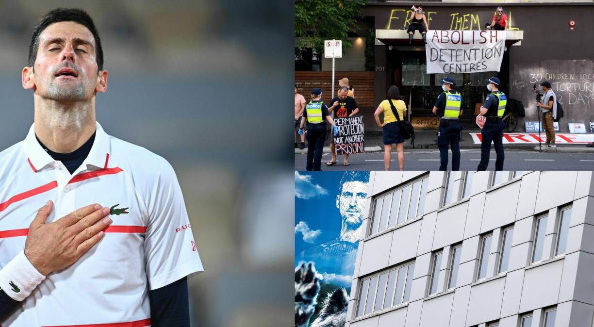 El tenista serbio Novak Djokovic está retenido en Australia y lo tienen aislado en un hotel llamado de “terror”. El atleta no está vacunado contra la covid-19 y por esa razón le han impedido disputar el primer Grand Slam del 2022.