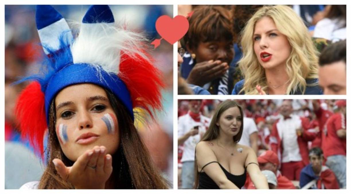 Las francesas adornaron con su belleza el estadio Luzhniki de Rusia.