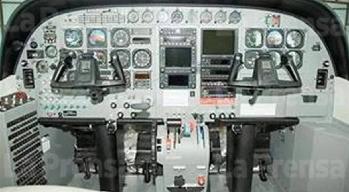 Así es la cabina de la avioneta decomisada a la familia Rosenthal en San Pedro Sula.