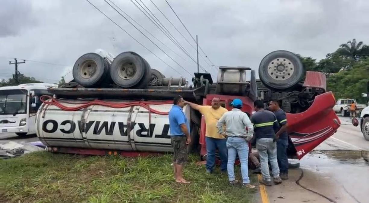 Vista del trágico accidente.