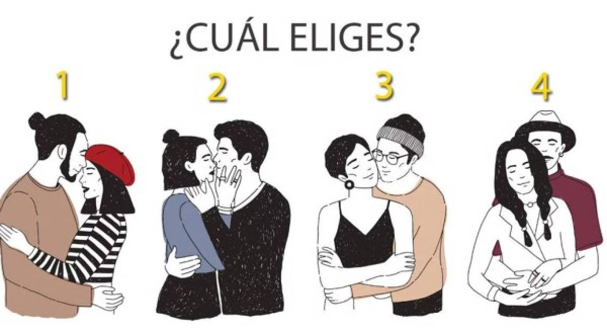 Estar al lado de la persona que amas, compartir con ella momentos increíbles, y disfrutar de la vida misma, es de lo más lindo que podemos tener. Pero, aunque todos podemos coincidir en eso, la verdad es que no todo el mundo valora las mismas cosas en una relación, o en el amor en general. <br/><br/>Hay quienes se fijan más en la afinidad que tienen con la otra persona y en los intereses en común, y otros que buscan seguridad y compañerismo.<br/><br/>Para descubrir qué es lo que más te interesa a ti a la hora de buscar el amor, te traemos un sencillo test. Mira la imagen y responde: ¿qué abrazo te gusta más? Tu respuesta te dará la clave de tus relaciones.<br/><br/>