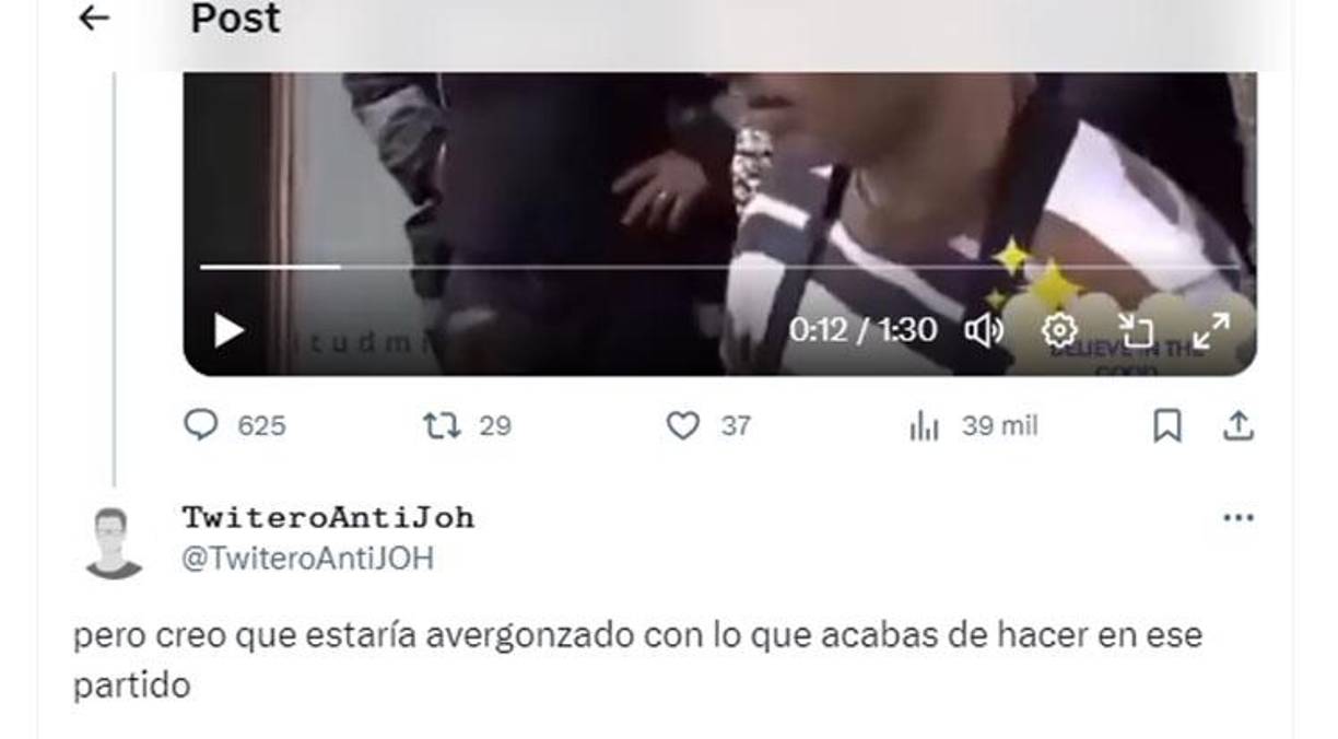 Hondureños le han hecho saber a Iván Barton su molestia y le llenaron su cuenta de X con mensajes polémicos. 