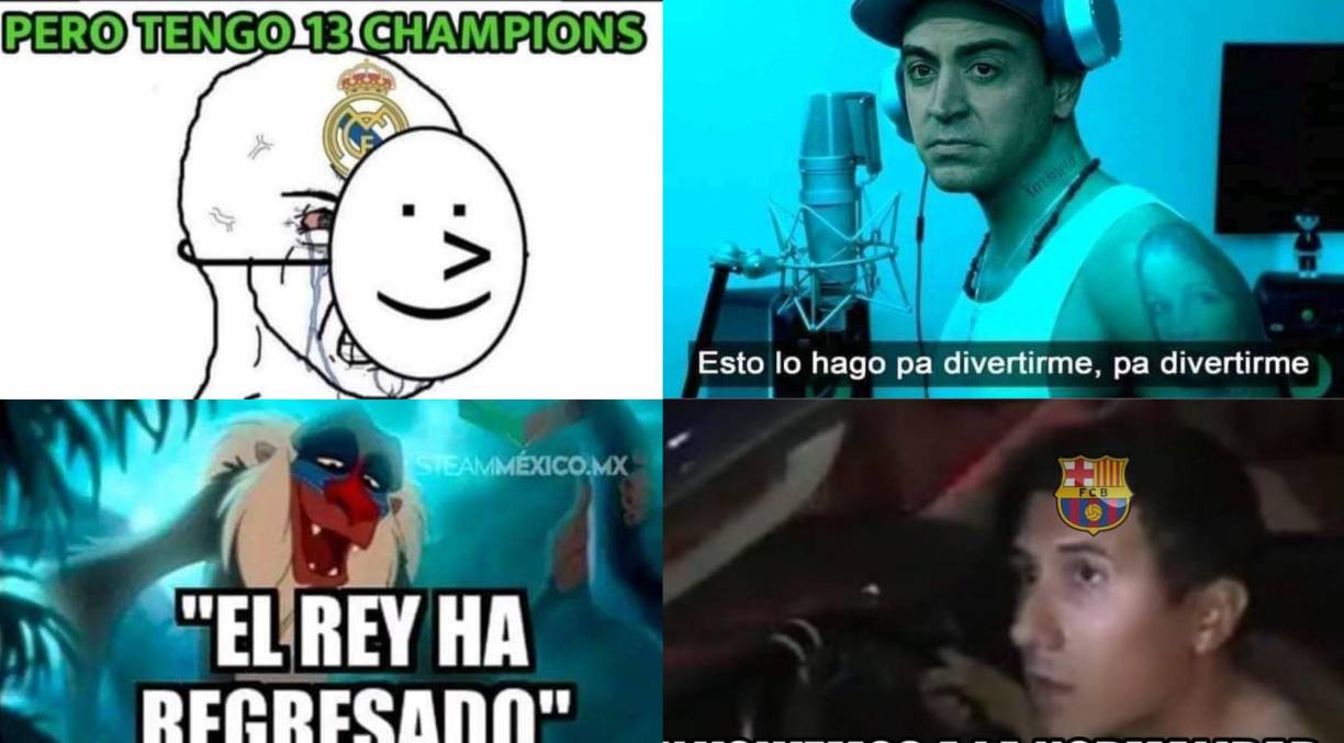 Las burlas no paran para los aficionados del Real Madrid luego de la paliza de 4-0 que sufrieron a manos del Barcelona. Las redes sociales estallan con ingeniosos memes.