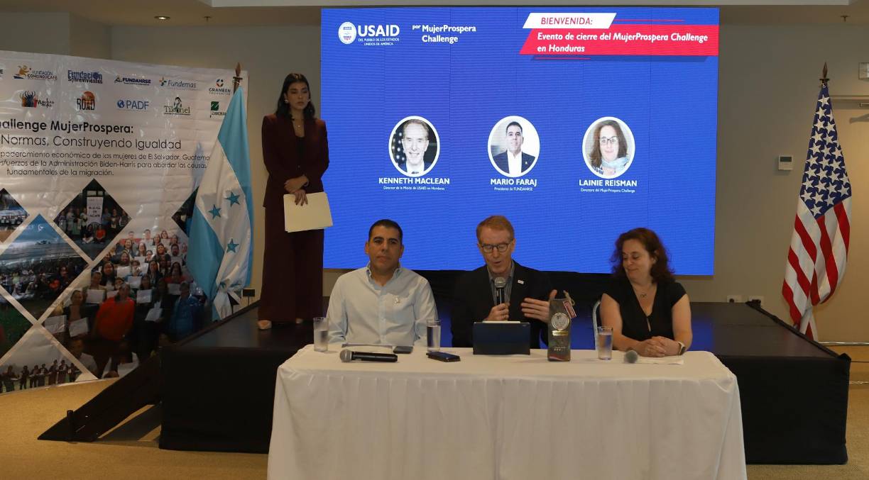 Iniciativa con la que Usaid busca fortalecer la igualdad de género, el emprendimiento y la seguridad económica de las mujeres en países del triángulo norte centroamericano, como Honduras, Guatemala y El Salvador.