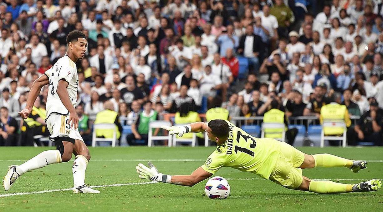 En el 95‘, Jude Bellingham aprovechó un rechace de David Soria para marcar el gol del triunfo del Real Madrid.