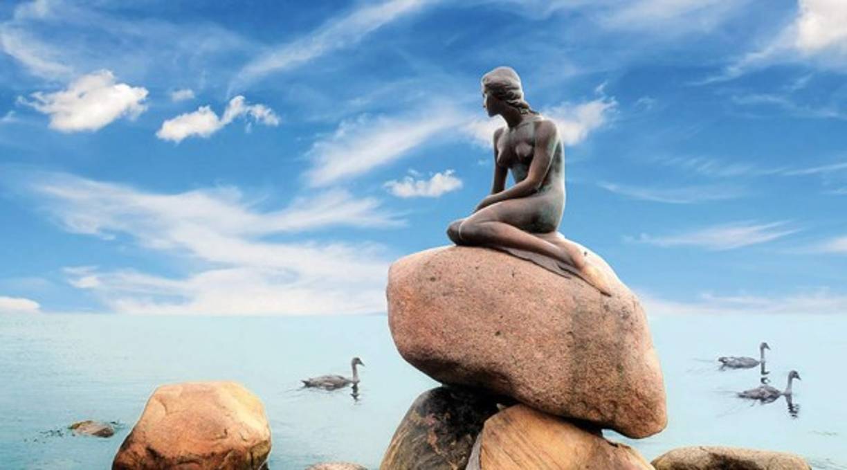 La vista en Copenhagen, Dinamarca.