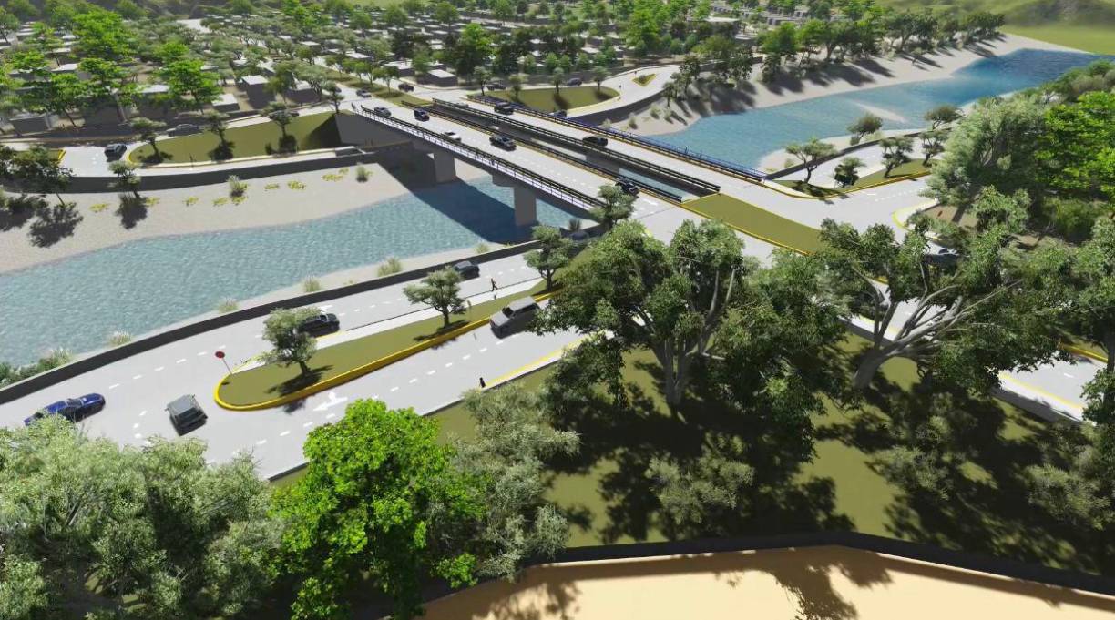 Al describir la obra, Saa especificó que los puentes llevarán dos estribos de concreto, dos zapatas y dos pilastras con una altura de 8.80 metros cada una.